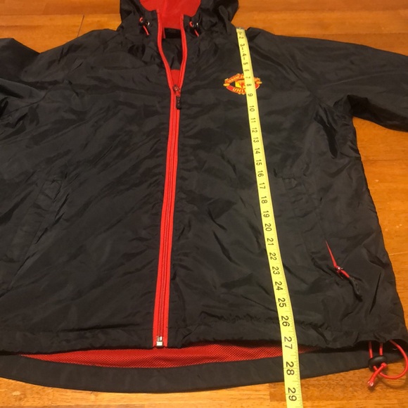 Manchester United Football Club Size S Official Soccer Raincoat Windbreaker Coat - Picture 11 of 13